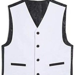 Calvin Klein's White Sateen Vest - Size: M